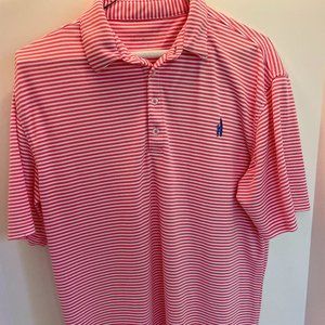 Johnnie O Pink/White Striped Shirt